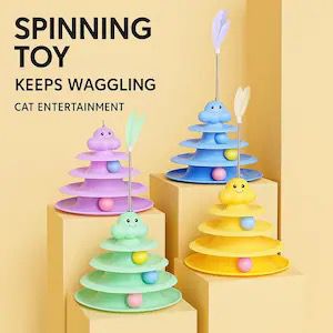PawSpin Track Tower for Cats