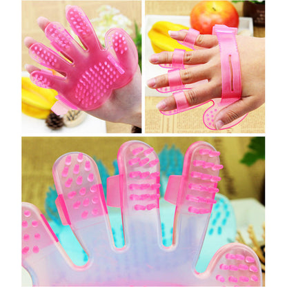 Pet Cat Grooming Five Finger Brush Massager Deshedding Glove