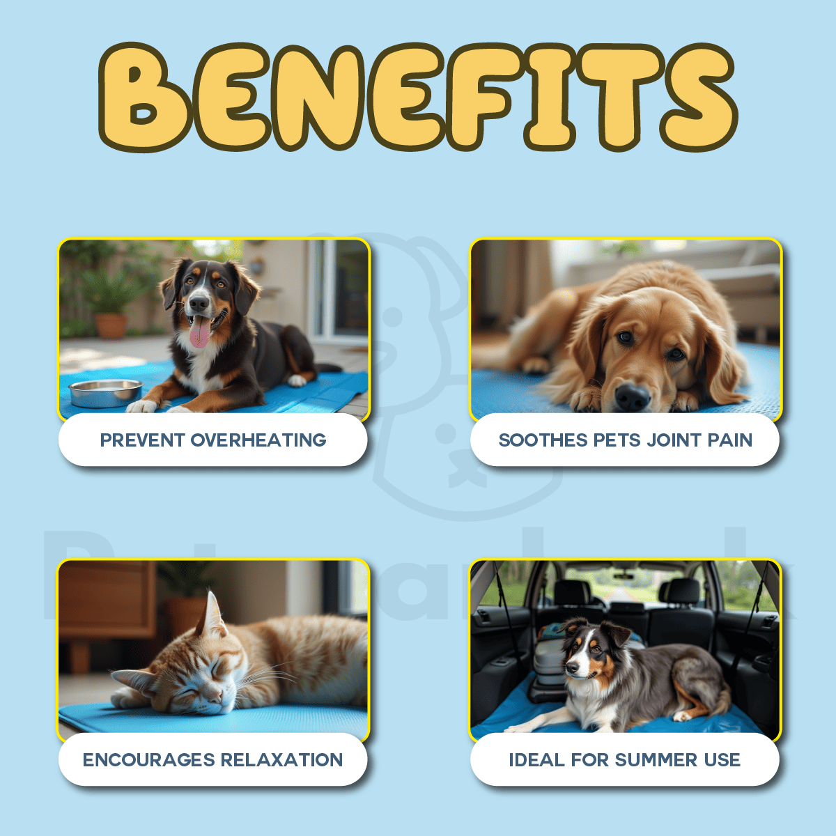 Pet Cooling Mat for Cats and Dogs