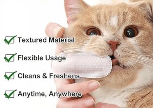 Pet Dental Cleaning Finger Wipes(Pack of 3)