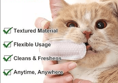 Pet Dental Cleaning Finger Wipes(Pack of 3)