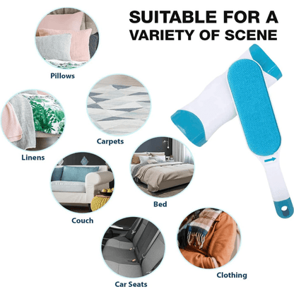 Pet Hair Remover - 2 in 1 Double-Sided Standard-Size - Remove Cat and Dog Fur, Lint, Bedding, Fabric