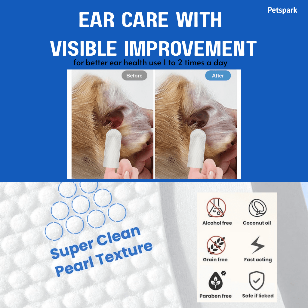 Pet Finger Brush for Ear Cleaning (Pack of 3)
