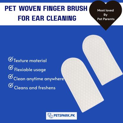 Pet Finger Brush for Ear Cleaning (Pack of 3)