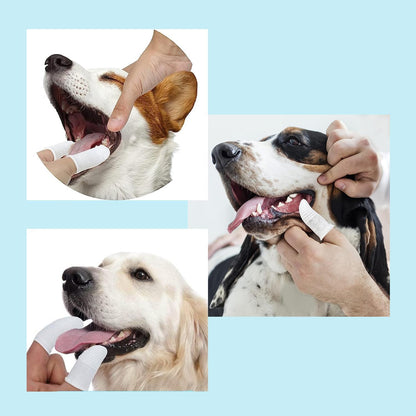 Pet Dental Cleaning Finger Wipes(Pack of 3)