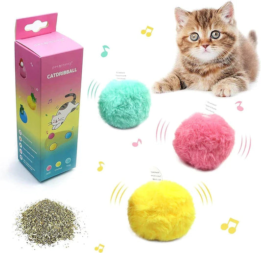 Petgravity Smart Touch Catnip Ball Toy (Pack of 3)