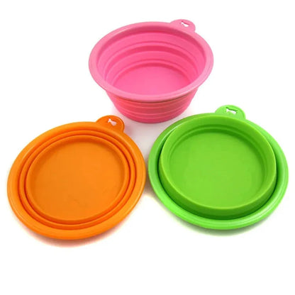 Portable Travel Bowl for Cats and Dogs (Assorted Colors)