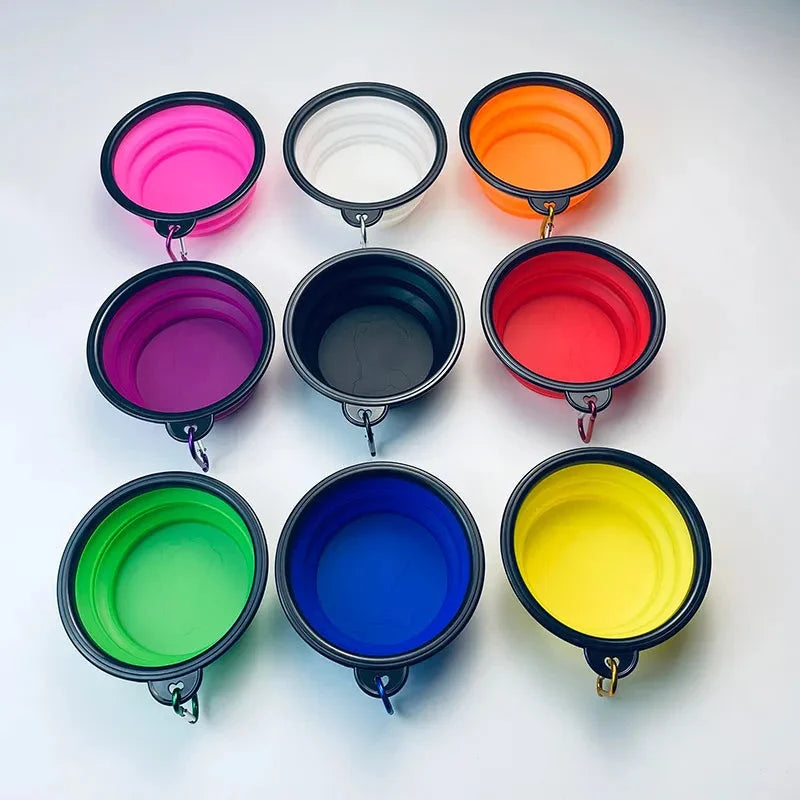 Portable Travel Bowl for Cats and Dogs (Assorted Colors)