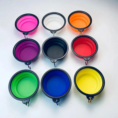 Portable Travel Bowl for Cats and Dogs (Assorted Colors)