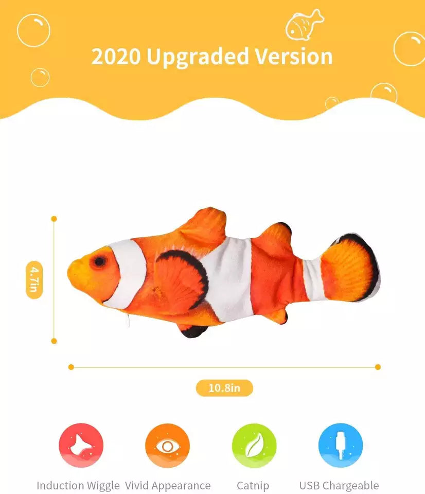 Rechargeable Smart Fish Toy for Cats and Dogs