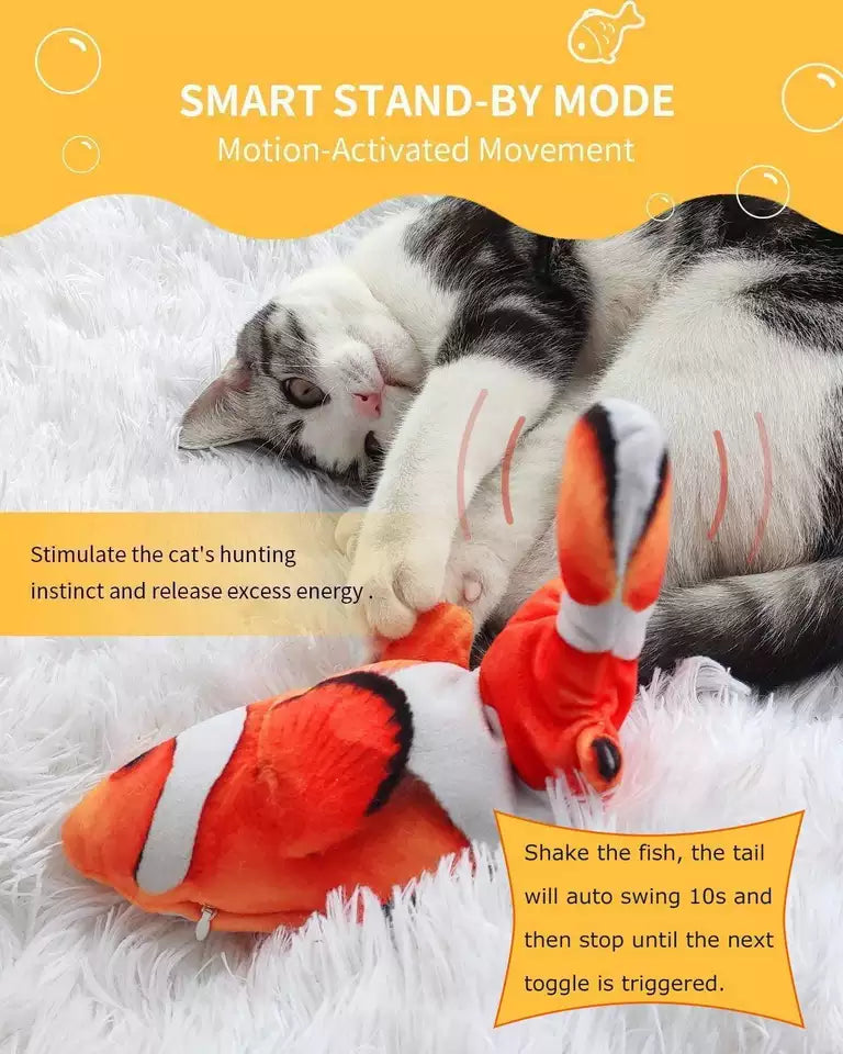 Rechargeable Smart Fish Toy for Cats and Dogs