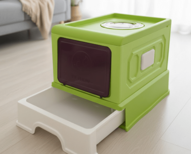 Rectangular Large Litter Box With Free Scoop