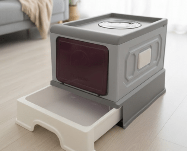 Rectangular Large Litter Box With Free Scoop