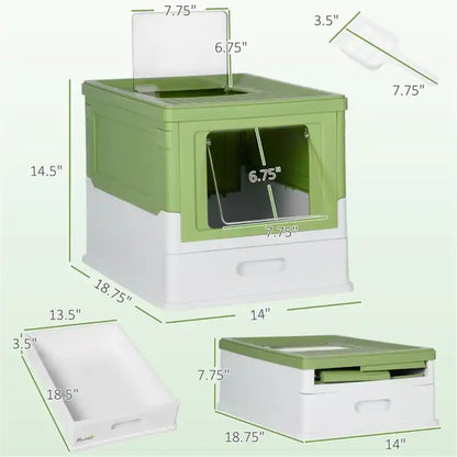 Rectangular Large Litter Box With Free Scoop