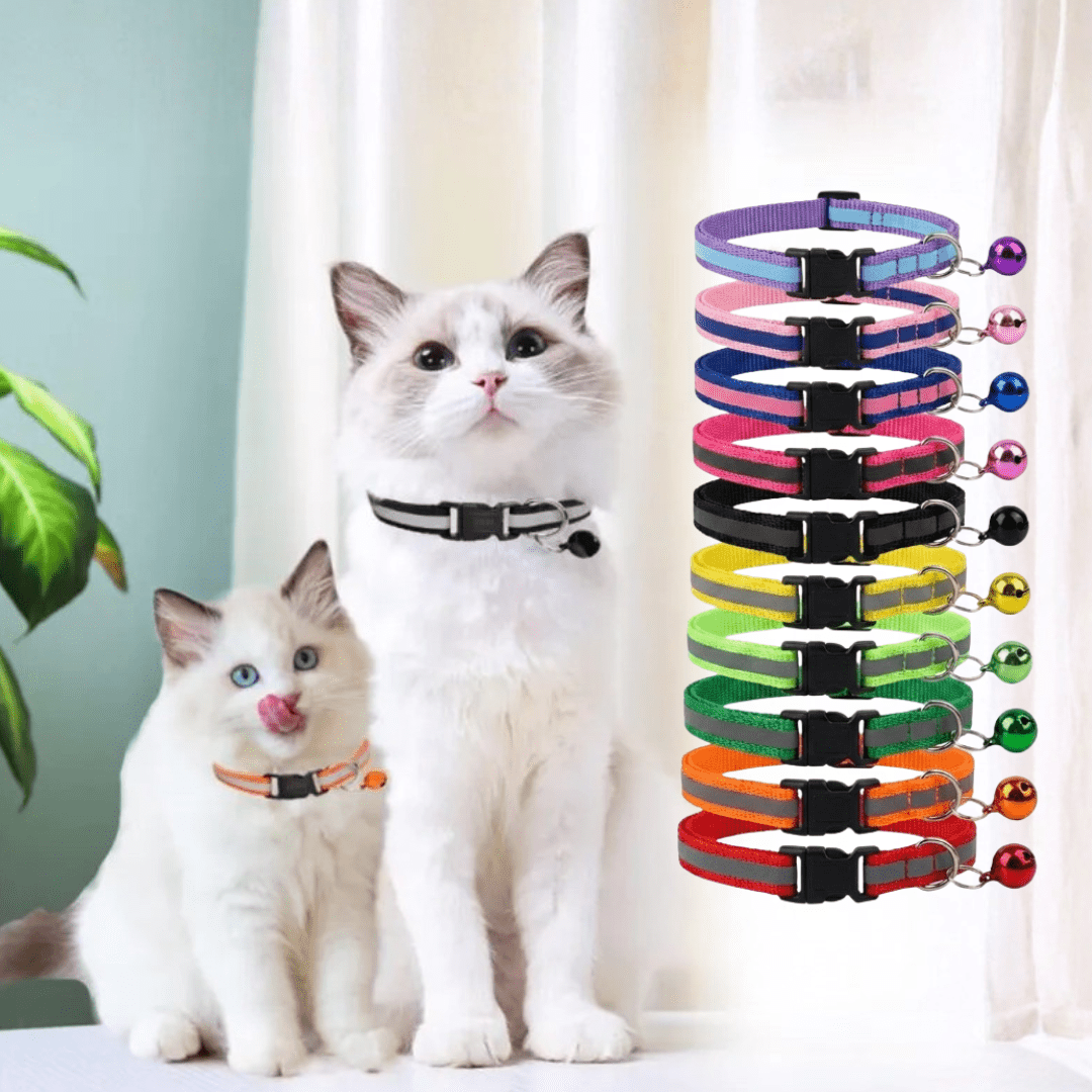 Reflective Cat Collar with Bell Adjustable For Cats