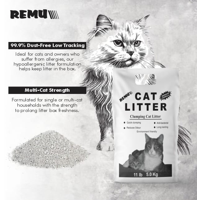 Remu White Clumping Cat Litter 5L