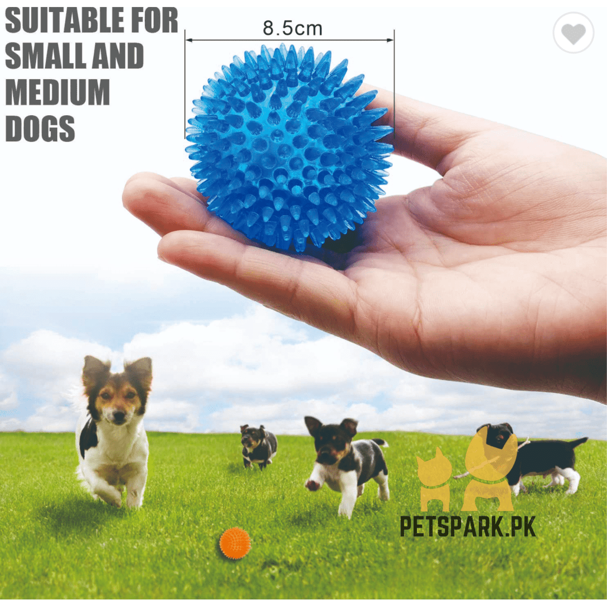 Round Spikes Toy Ball with LED for Puppies and Dogs
