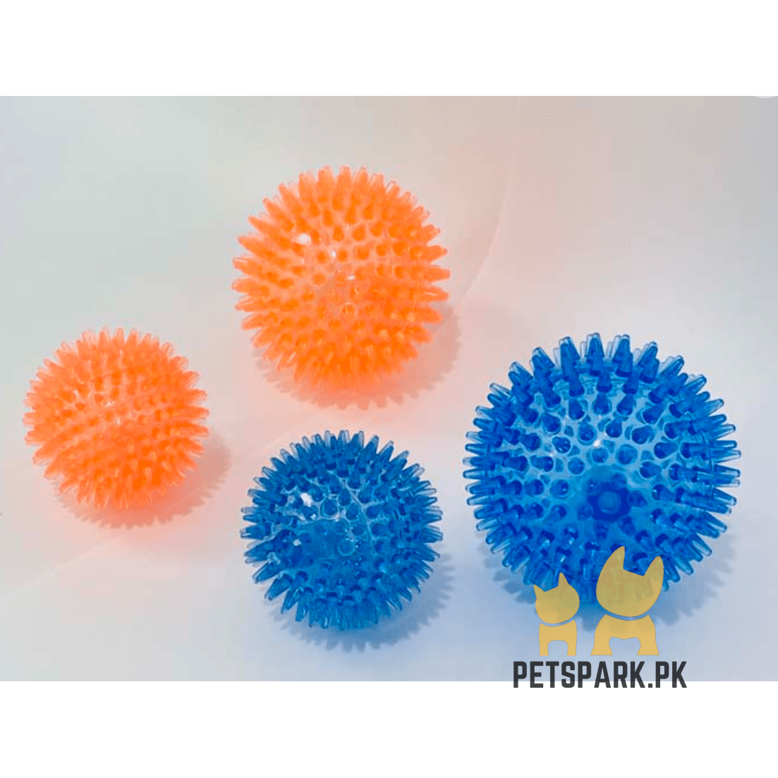 Round Spikes Toy Ball with LED for Puppies and Dogs
