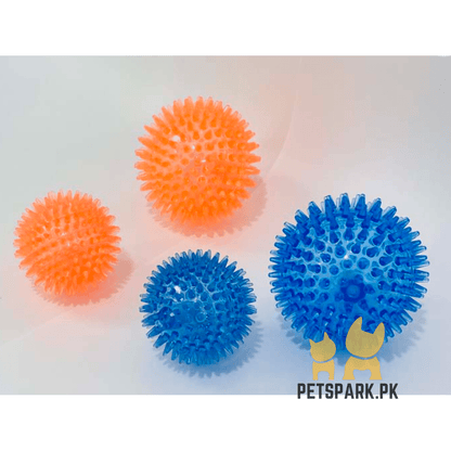Round Spikes Toy Ball with LED for Puppies and Dogs