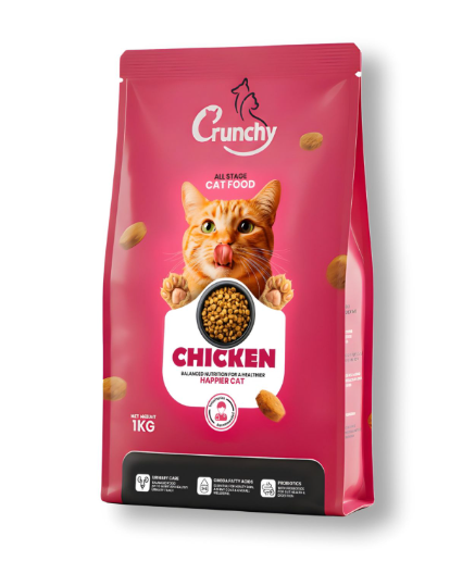 Crunchy All Stage Cat Food 1kg(Chicken Flavor)