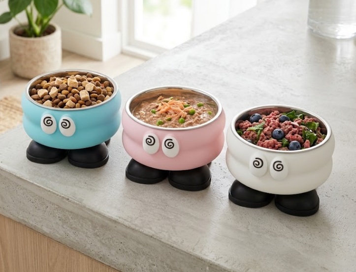 Adorable Elevated Stainless Steel Pet Bowl