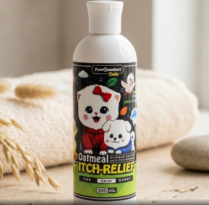 PawComfort Exotic Oatmeal Itch-Relief Pet Shampoo - 300ML