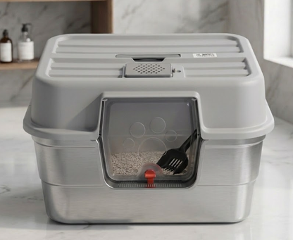 Stainless Steel Litter Tray with Cover