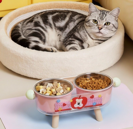 Sturdy Elevated Cat Bowl Non-Slip