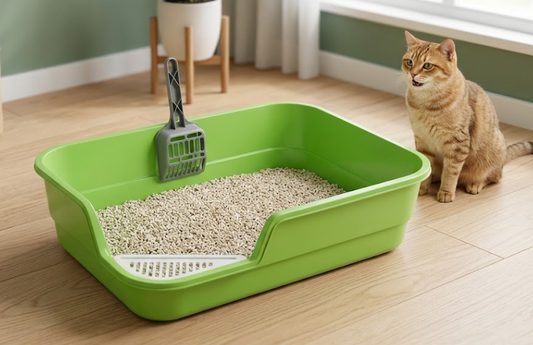 PawEase Cat Litter Tray with Scoop