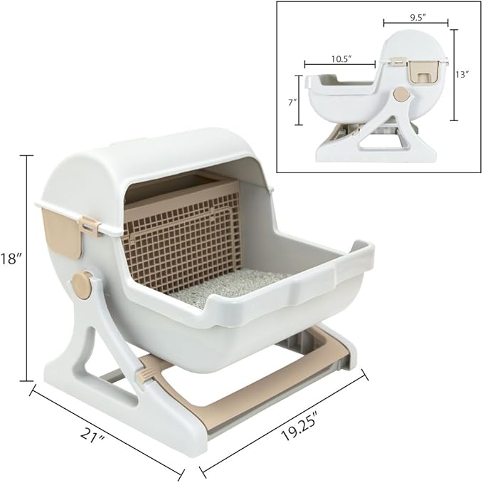 Semi-Automatic Cat Litter Box