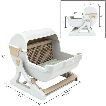 Semi-Automatic Cat Litter Box