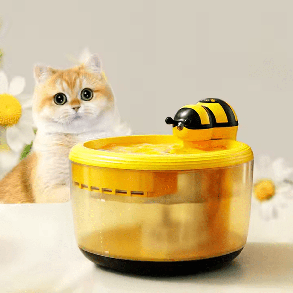 Smart Wireless Bee Fountain for Pets with Motion Sensor