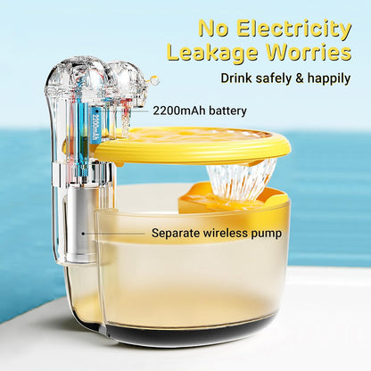 Smart Wireless Bee Fountain for Pets with Motion Sensor