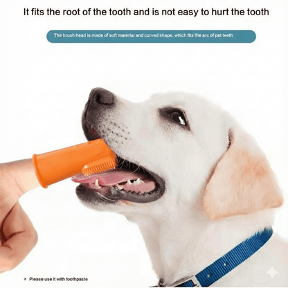 Soft Silicone Finger Toothbrush for Cats & Dogs