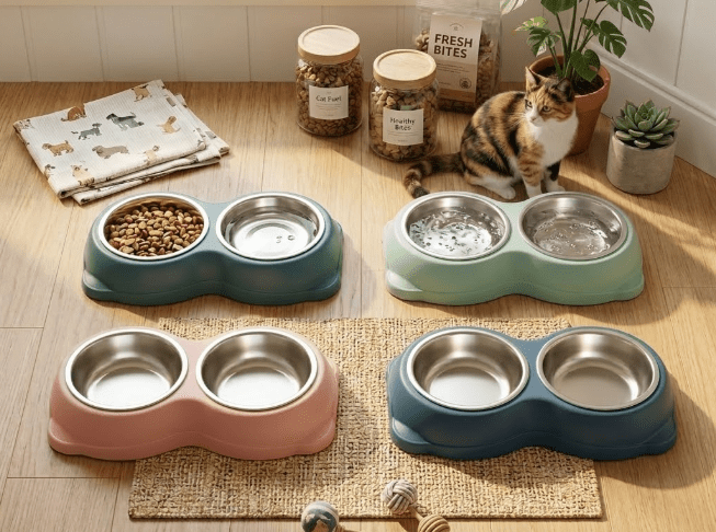 Stainless Steel Bowls For Pets with Non-Slip Base