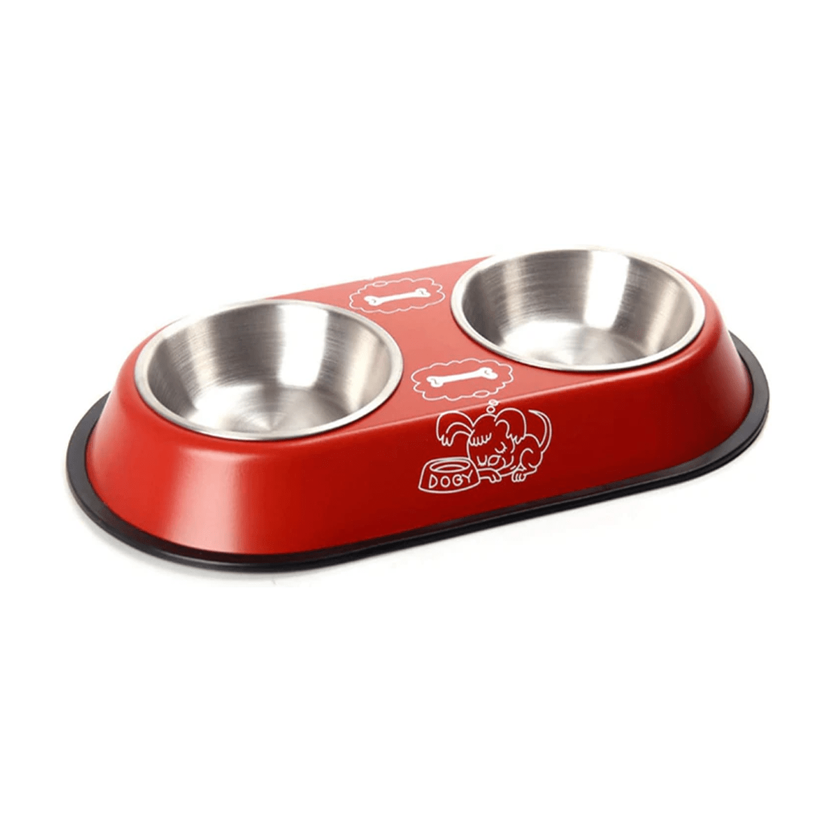 Steel Double Bowl for Water & Food