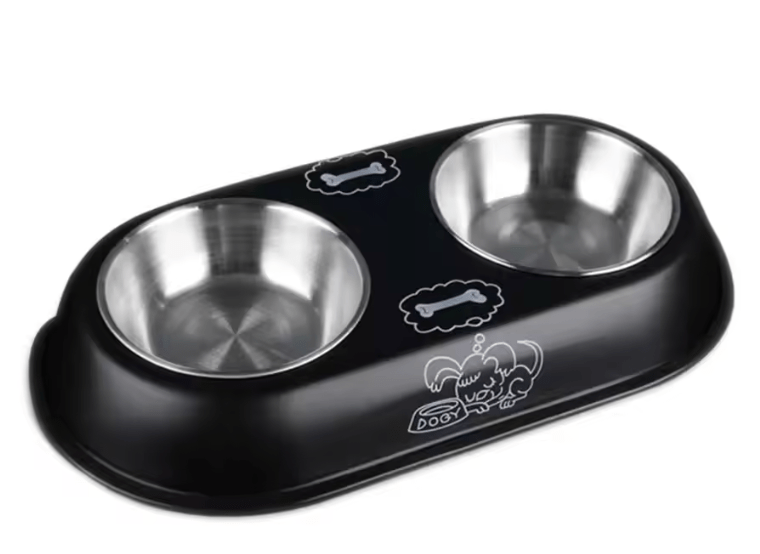 Steel Double Bowl for Water & Food