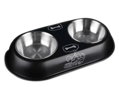 Steel Double Bowl for Water & Food
