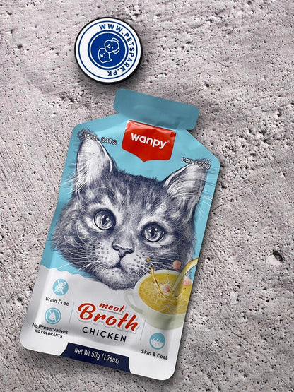 Wanpy Meat Broth Soup for Cats - 50Grams