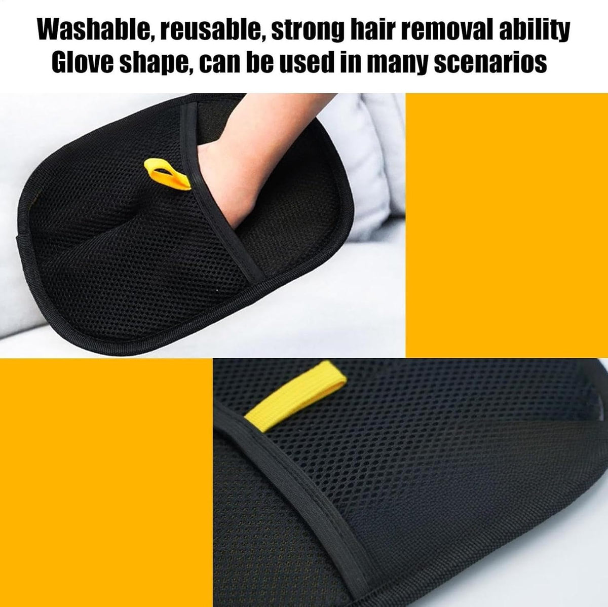 Soft Black Lint Glove for Hair Cleaning