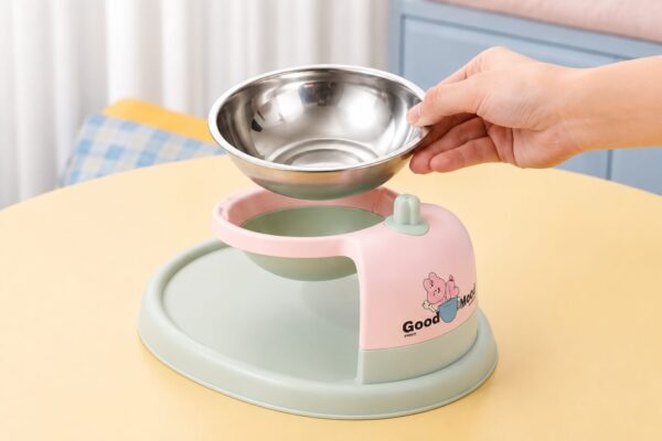 Good Mood 2-in-1 Elevated Stainless Steel Bowl For Food and Water