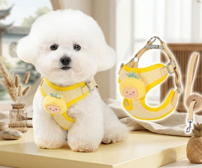 Cute Fruit Charm Harness & Leash for Cats & Puppies Medium