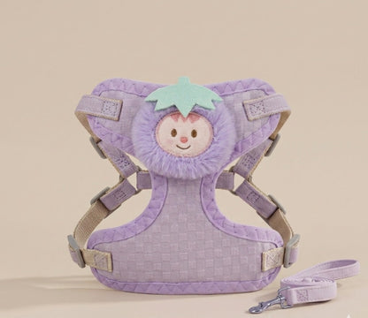 Cute Fruit Charm Harness & Leash for Cats & Puppies Medium