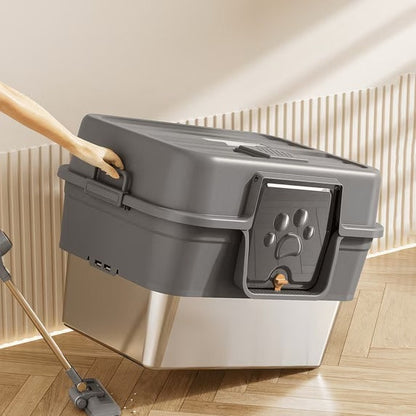 Stainless Steel Litter Tray with Cover