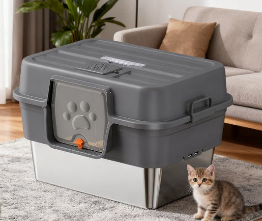 Stainless Steel Litter Tray with Cover