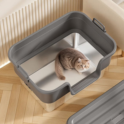 Stainless Steel Litter Tray with Cover