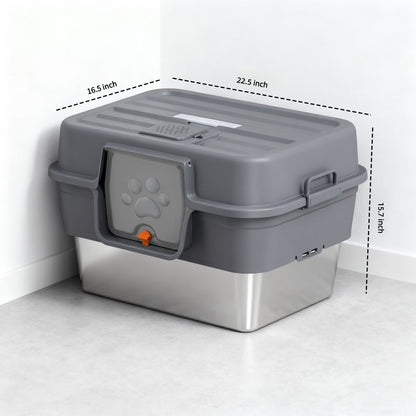 Stainless Steel Litter Tray with Cover
