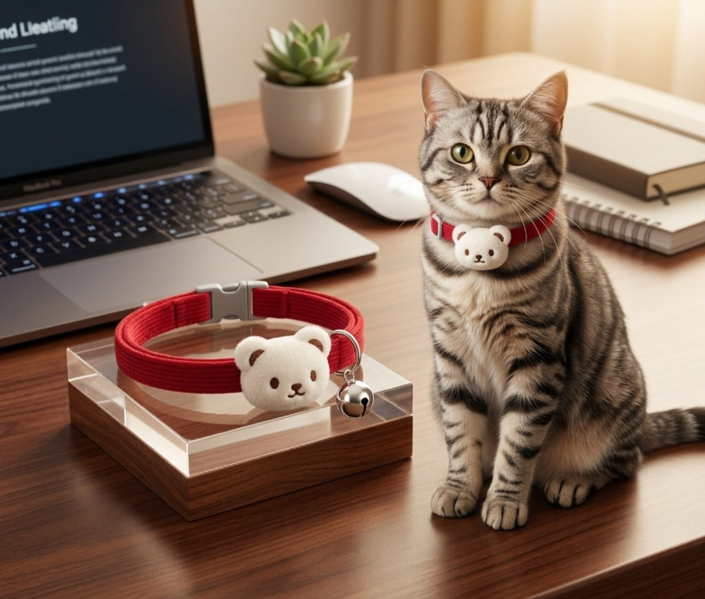 Velvet Cat Collar With Bell