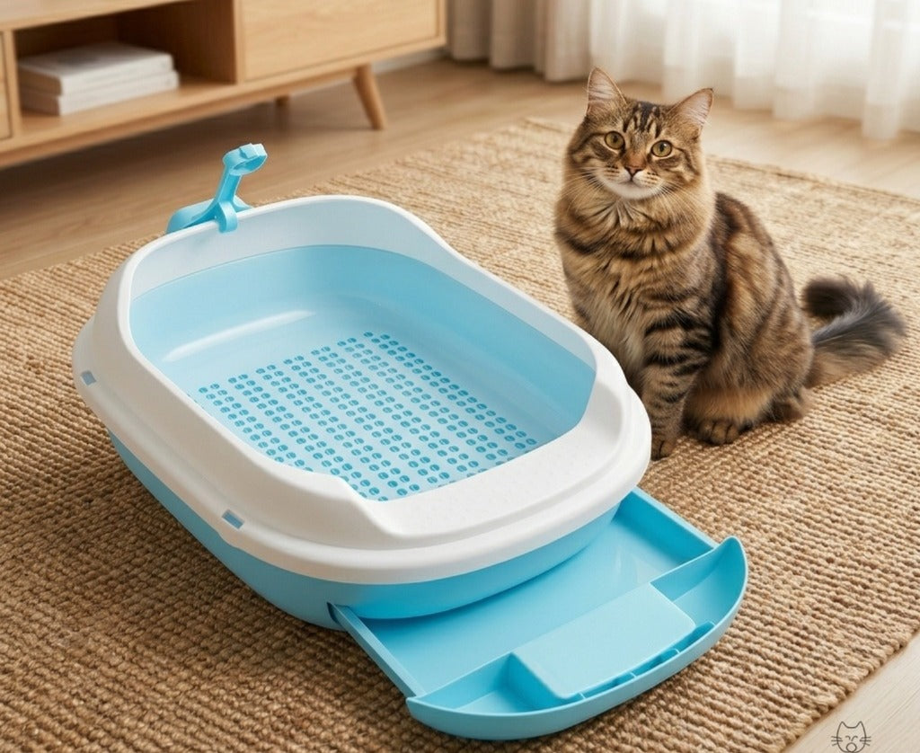 Easy Clean Cat Litter Tray - Filter Design with Scoop