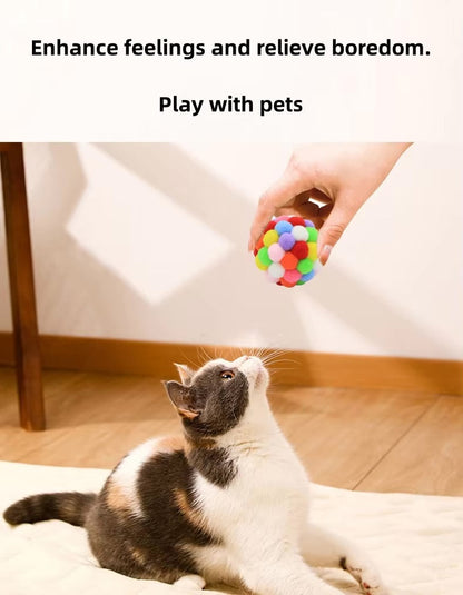 Wool Squeaky Colorful Interactive Toy for your Cat